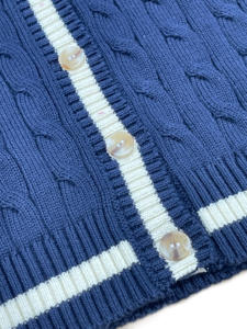 Cárdigan Unisex con Cuello en V, Suéter de Talla Grande, Prendas de Punto de Invierno, Hilo de Lana, Tela Transpirable, Detalle de Botones, Posición de Logotipo Personalizado - Product Image 6