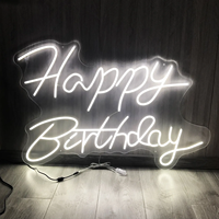 Enseigne Au Néon Fabrication Hapyy Anniversaire Enseigne Au Néon Led Néon Lumière pour Chambre Fête De Mariage Maison