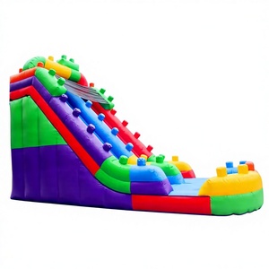Toboggan aquatique gonflable en promotion – Toboggan aquatique et sec pour enfants et adultes, idéal pour les zones de jeux extérieures - Product Image 1
