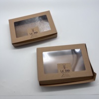Cajas de Regalo para Pastel de Cumpleaños con Acabado Mate Premium, Lámina Dorada, Ventana Personalizada, Reciclables, de Papel Kraft Ecológico