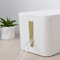 Boîte de gestion des câbles, grande boîte organisatrice de câbles pour dissimuler les multiprises et les câbles sous le bureau, boîte de rangement pour câbles de télévision et d'ordinateur