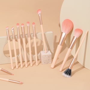 Juego de brochas de maquillaje MSQ, 12 Uds., brochas de maquillaje profesionales planas sintéticas, ventilador plano, portátil, ceja, brillo de labios, sombra de ojos - Product Image 1