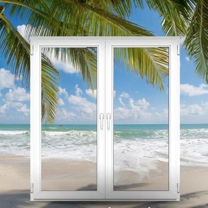 Diseño Simple Personalizado UPVC Puerta de entrada frontal <span class=keywords><strong>Ventanas</strong></span> <span class=keywords><strong>y</strong></span> <span class=keywords><strong>puertas</strong></span> de vinilo <span class=keywords><strong>Puertas</strong></span> abatibles francesas de vidrio templado doble de plástico - Product Image 3