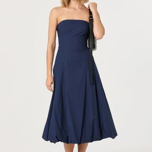 Vestidos de burbujas elegantes personalizables para mujer, estilo informal de verano, escote corazón, con cordones, sin tirantes, cintura Natural, lavable - Product Image 4