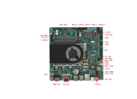 Carte mère du fabricant, 8e génération Core I5-8250U/8350U, 1/2LAN, 2/6COM, DC12V/19V, DDR4 64 Go, VGA HD-MI LVDS/EDP