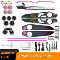 Luz Ambiental Dinámica Starry Wood de 64 Colores para Mercedes Benz W205 X253 C253 GLC, Kits de Actualización de Iluminación Interior, Accesorios