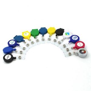 High Quality <b>Plastic</b> Customized Business Card Holder Badge Holder Retractable Reels with Logo 3 in - Product Image 2