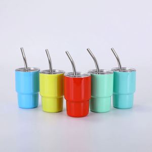 Tendances Design – Gobelets isothermes en acier inoxydable à double paroi sous vide, mini-tumblers de 2 oz et 3 oz, verres à shot avec couvercle et paille - Product Image 2