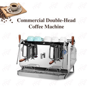 Semiautomático 2 grupos de café comercial profesional <span class=keywords><strong>Express</strong></span> cafeteras máquina de café expreso para café - Product Image 2