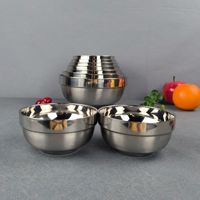 Yolecen 304 bol en platine en acier inoxydable épaissi pour soupe de nouilles instantanée cantine école ménage-pour salade froide oeuf