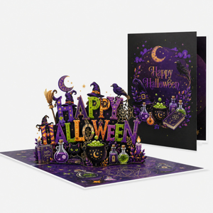 New Halloween-themed horror party <b>beer</b> skull head pumpkin 3D pop-up greeting card with enveloped greeting card - Product Image 4