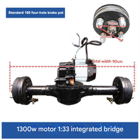Moteur sans balais personnalisé Faradyi basse vitesse CC 12V/24V 1300W pour essieu arrière, différentiel à courroie, véhicule à quatre roues, ventilateur pour tricycle
