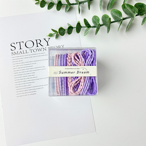 Summer Dream Hair Ties Nylon Solid Color High Elasticity Casual Headdress <b>Combination</b> Large <b>Square</b> Box - Product Image 4