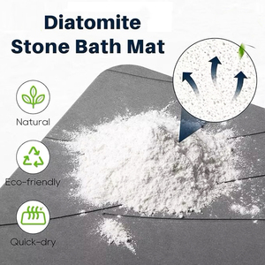 Foldable Stone Dish Drying <strong>Mat</strong> Quick Dry Grey Diatomaceous <strong>Bath</strong> <strong>Mat</strong> Non Slip Bathroom Floor <strong>Mat</strong> - Product Image 3