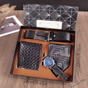 Set Regalo Personalizzato con Logo Stampato: Portafoglio, Cravatta e Orologio al Quarzo per la Festa del Papà, Festa dell'Uomo, Regalo per Fidanzato - Product Image 6