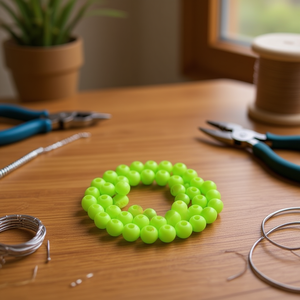 Perline Ilan Abalorio da 8 mm in tinta unita per la creazione di gioielli - Product Image 3