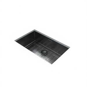 Fregadero de cocina bajo encimera de un solo seno, 32 pulgadas, negro bronce, calibre 16, rectangular, fácil de limpiar - Product Image 1