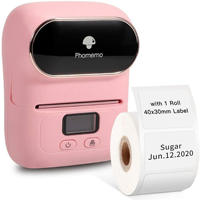 Printer Label Harga Kode QR Phomemo M110 50mm Nirkabel Printer Stiker Foto Thermal Mesin Printer Thermal 2 Inci