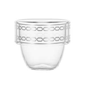 2025 nueva llegada etíope plata galvanizada taza de té grabada Juego de platillos vidrio transparente para regalos de Negocios Árabe turco - Product Image 3