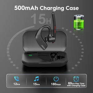 Châu Âu Chứng Nhận V5.2 Ghép Nối Kép Dài Mic Pha Lê Rõ Ràng Cuộc Gọi Duy Nhất Tai Tai Nghe <span class=keywords><strong>Bluetooth</strong></span> Không Dây Cho Xe Tải Trình Điều Khiển - Product Image 4