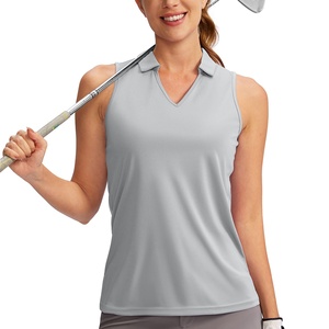 Ropa y Camisetas sin Mangas para Mujer, Camiseta de Golf sin Mangas con Cuello en V, Camisetas de Tenis, Camisetas Polo de Golf con Cuello para Mujer - Product Image 2