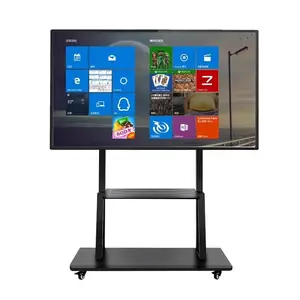 Papan pintar LCD layar sentuh, panel datar interaktif untuk konferensi mengajar Harga bagus 75 inci 4K 3840x2160