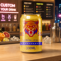 Boisson Énergisante Personnalisée OEM Prête à Boire, Saveur Jus de Fruits, Fonctionnelle, Enrichie en Taurine et Vitamines, en Canettes 250ml