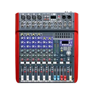 Nieuwe Professionele Aangedreven Dj Mixer Geluid Audio Mixing Audio Mixer 8 Kanaals KD8