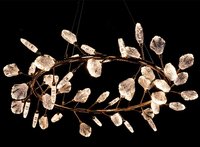 Lampu LED, lingkaran bentuk daun akrilik LED 2025 untuk dekorasi pesta pernikahan Vintage