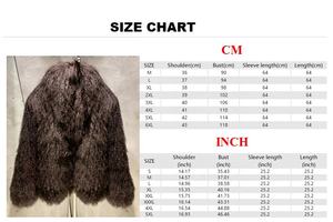 Cappotti in Soffice <span class=keywords><strong>Pelliccia</strong></span> di Pecora Mongola Cappotti in Vera <span class=keywords><strong>Pelliccia</strong></span> di Agnello Riccia <span class=keywords><strong>Marrone</strong></span> Scuro <span class=keywords><strong>Cappotto</strong></span> in <span class=keywords><strong>Pelliccia</strong></span> da Donna - Product Image 6