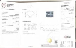 IGI認定 ビッグカラット クッションカット 1.55カラット VS1 CVD ファンシーインテンスブルー ラボグロウンダイヤモンド - Product Image 6