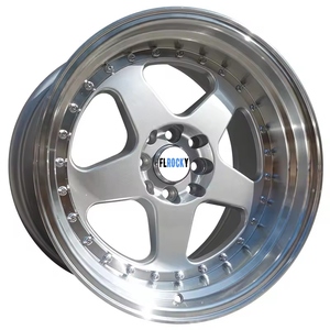 Flrocky 17 pulgadas 9J 10J 5X114.3 8X100/114,3 PCD aleación de aluminio rueda de coche trabajo carreras aleación rueda llanta plato hondo - Product Image 2