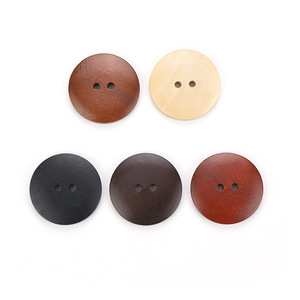 עיצוב אופנה מותאם אישית 2-חור עץ עץ טבעי ציפוי לנשים גברים ילדים גברים - Product Image 6