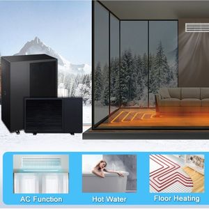 ปั๊มความร้อนไฟฟ้าประสิทธิภาพสูงจากสหภาพยุโรป ควบคุมผ่าน WiFi อินเวอร์เตอร์เต็มรูปแบบ ใช้สารทำความเย็น EVI R290 กำลังไฟ 12KW สำหรับทำความร้อนและความเย็น ระดับประหยัดพลังงาน A+++ เหมาะสำหรับโรงแรม - Product Image 6