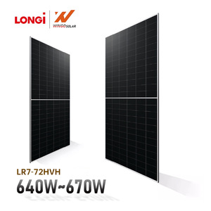 แผงโซลาร์เซลล์ลองจิ รุ่น LR7-72HVH 640W-670W สีดำทั้งหมด เซลล์ขนาด 182 มม. สำหรับใช้งานในอุตสาหกรรม - Product Image 1