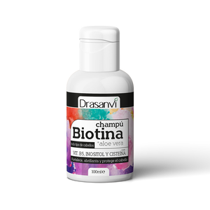 Champú Drasanvi 100 ml con Biotina, Aloe Vera y Aceite de Argán, Anticaspa, Antiencrespamiento, Sin Enjuague, Uso Profesional, Incluye Ácido Salicílico - Product Image 1