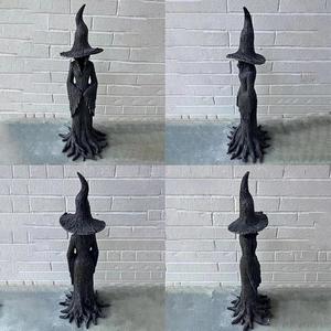 Estatua <span class=keywords><strong>de</strong></span> Bruja Encantadora Pintada a Mano en Resina BCA54, Decoración Única para el Hogar <span class=keywords><strong>de</strong></span> Halloween y Coleccionable Gótico Místico - Product Image 4