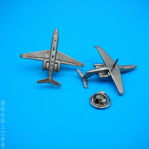 Broche de Metal con Modelo de Avión 3D, Aleación de Zinc, Joyería Personalizada para Eventos - Product Image 2