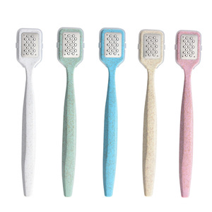 Kit de pédicure en acier inoxydable avec manche en paille de blé, comprenant lime à pieds, râpe à callosités, lime à peaux mortes et lime à ongles, pour le soin des pieds - Product Image 5