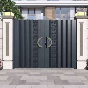 <span class=keywords><strong>Portail</strong></span> <span class=keywords><strong>coulissant</strong></span> électrique intelligent en aluminium avec cadre en <span class=keywords><strong>fer</strong></span>, modèle 3D, clôture principale extérieure pour jardins résidentiels de luxe - Product Image 5