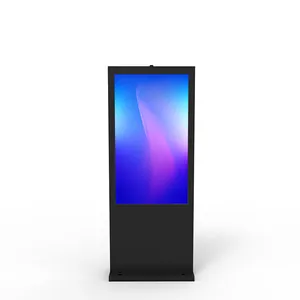 Outdoor Boden stehend Digital Signage 43 49 55 65 Zoll Boden Stand Kiosk Werbung Touchscreen Outdoor LCD Totem