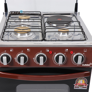 Fourneau professionnel Xunda CKD SKD sur pied avec 3 brûleurs à gaz, 1 plaque chauffante électrique <span class=keywords><strong>et</strong></span> <span class=keywords><strong>four</strong></span> - Product Image 3