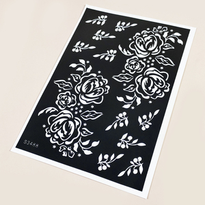 Vente en gros OEM nouveaux autocollants de tatouage au henné corps bras peint à la main maquillage étanche luxe temporaire tatouages <span class=keywords><strong>pochoir</strong></span> vente en gros - Product Image 6