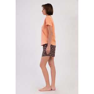 Chaqueta de dormir ovalada de manga corta con cuello redondo para mujer - Product Image 2