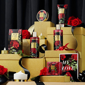 OEM/ODM Etiqueta Privada Spa regalos para mujeres Baño y Cuerpo regalo conjunto exótico Rosa regalo cesta - Product Image 3