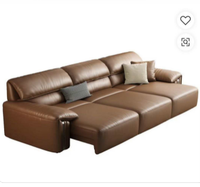 Sofá Cama Extraíble Portátil que Ahorra Espacio, con Control Remoto Eléctrico, Tapizado, para Sala de Estar o Habitación de Invitados, 3 Plazas