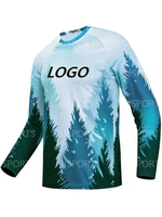 Langärmeliges Motocross-Downhill-Shirt Mountainbike-MTB-Shirt Freizeittrikot individuelles Logo