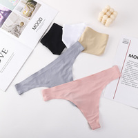 Meistverkaufte Atmungsaktive Sexy Nahtlose Unterwäsche Damen G-String Slip Niedriger Bund Damen Nahtlose Höschen Modell Tanga für Mädchen