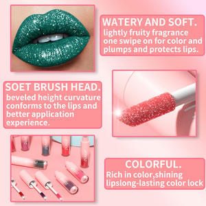 Buena calidad 3,5 ML Diamond Lip Gloss Containers Wand Tubes Liquid Lipstick Rhinestone Lipgloss Tube - Product Image 3