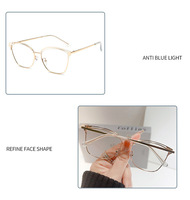 Lunettes œil de chat en métal Lunettes optiques mode pour ordinateur Lunettes photochromiques anti-lumière bleue Charnière à ressort pour montures de lunettes